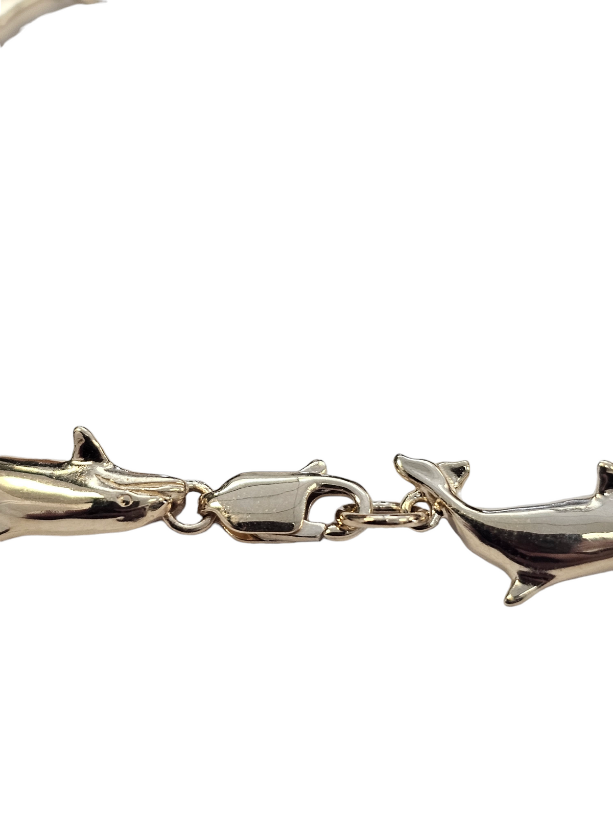 Dolphin bracelet made in solid 14-Karat yellow gold