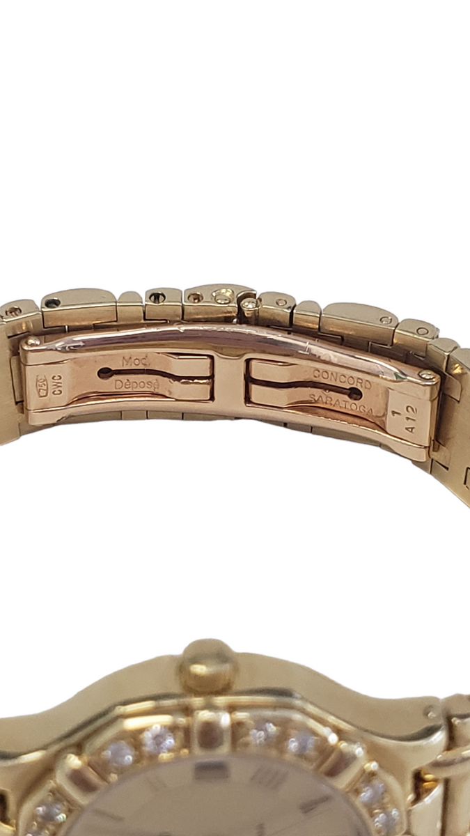 Concord Ladies 18 Karat Yellow Gold Diamond Bezel Saratoga  display picture 3