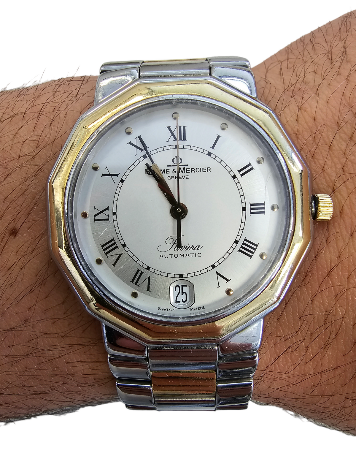 Baume & Mercier Riviera 18kt Yellow Gold and Stainless Steel 36mm