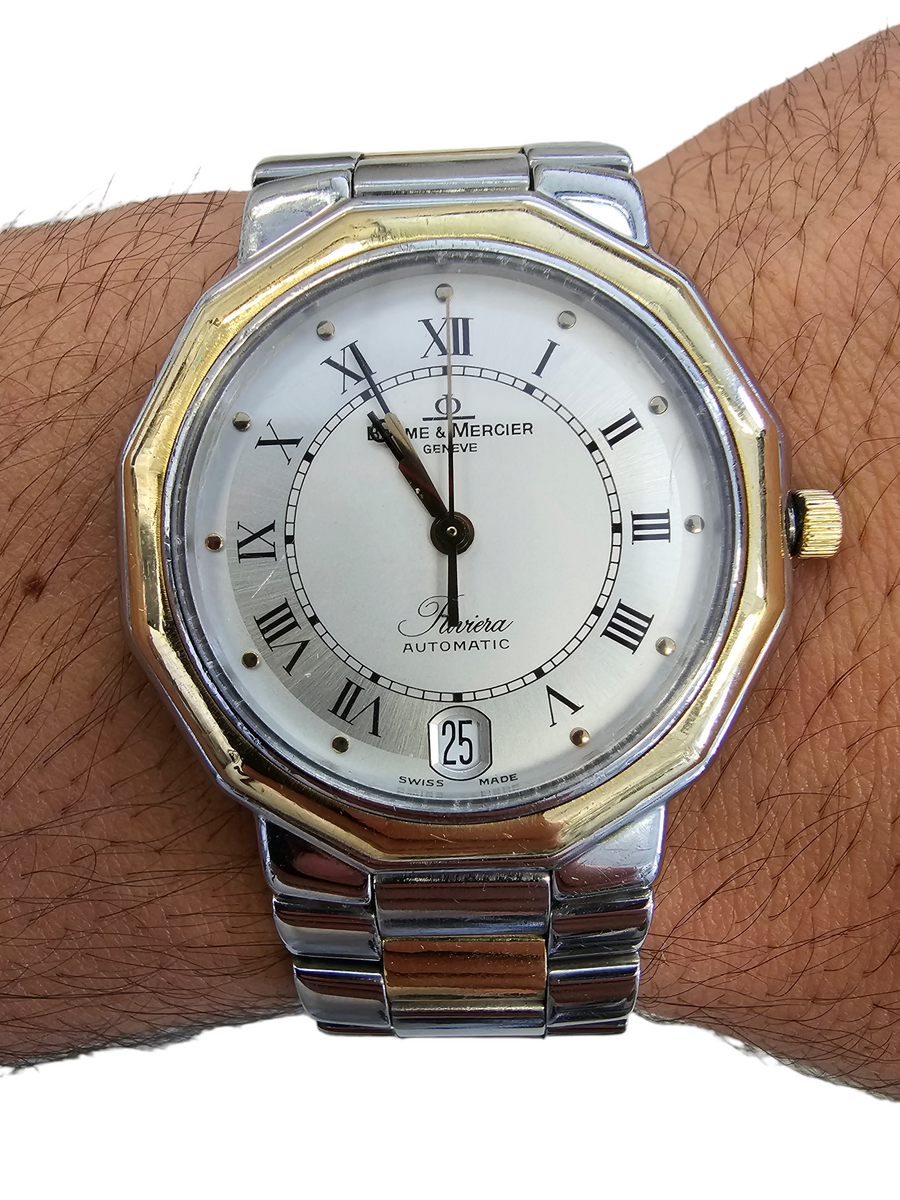 Baume & Mercier Riviera 18kt Yellow Gold and Stainless Steel 36mm