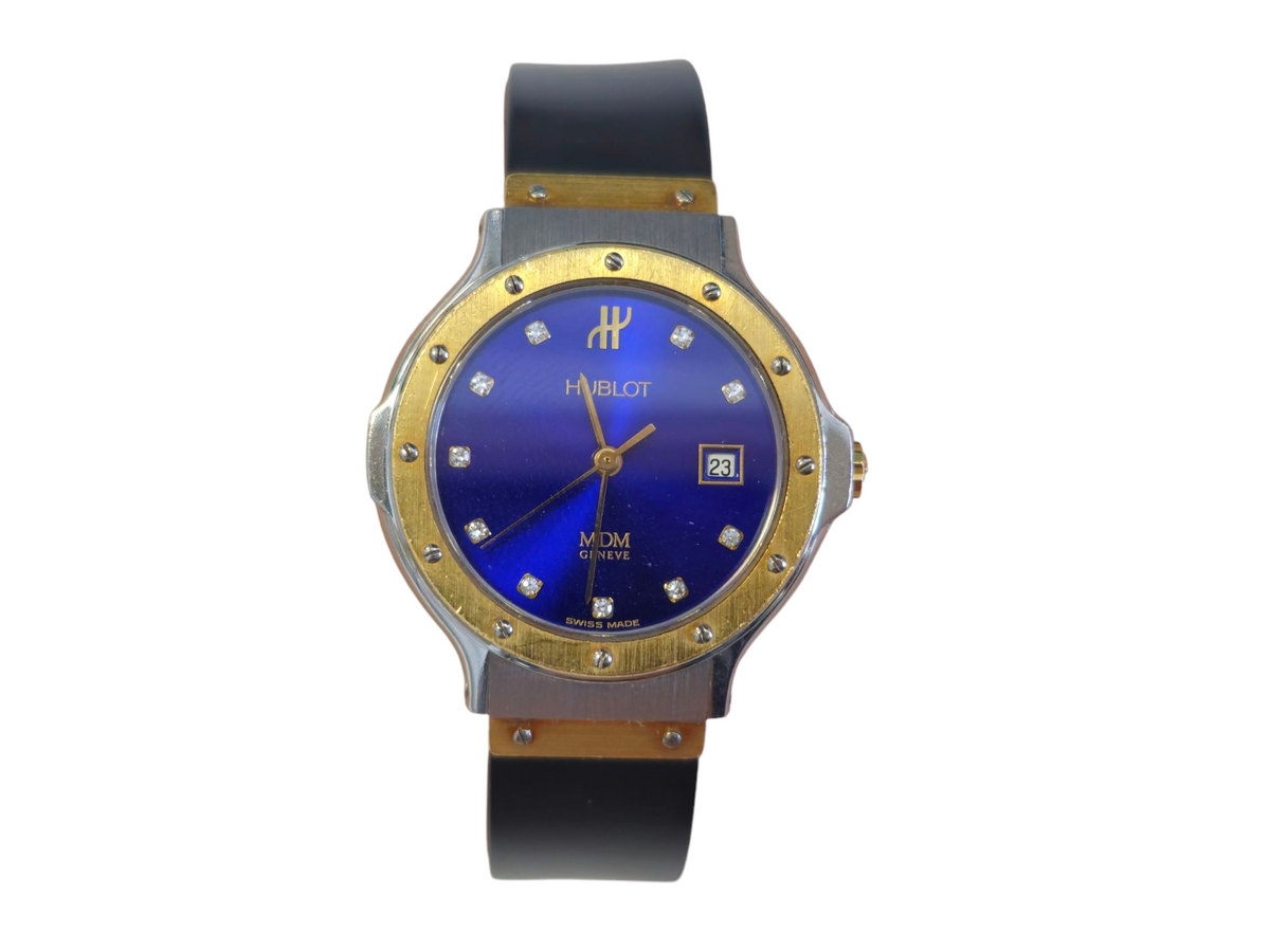 Hublot Ladies Watch Classic 28mm Blue Diamond Dial Two Tone