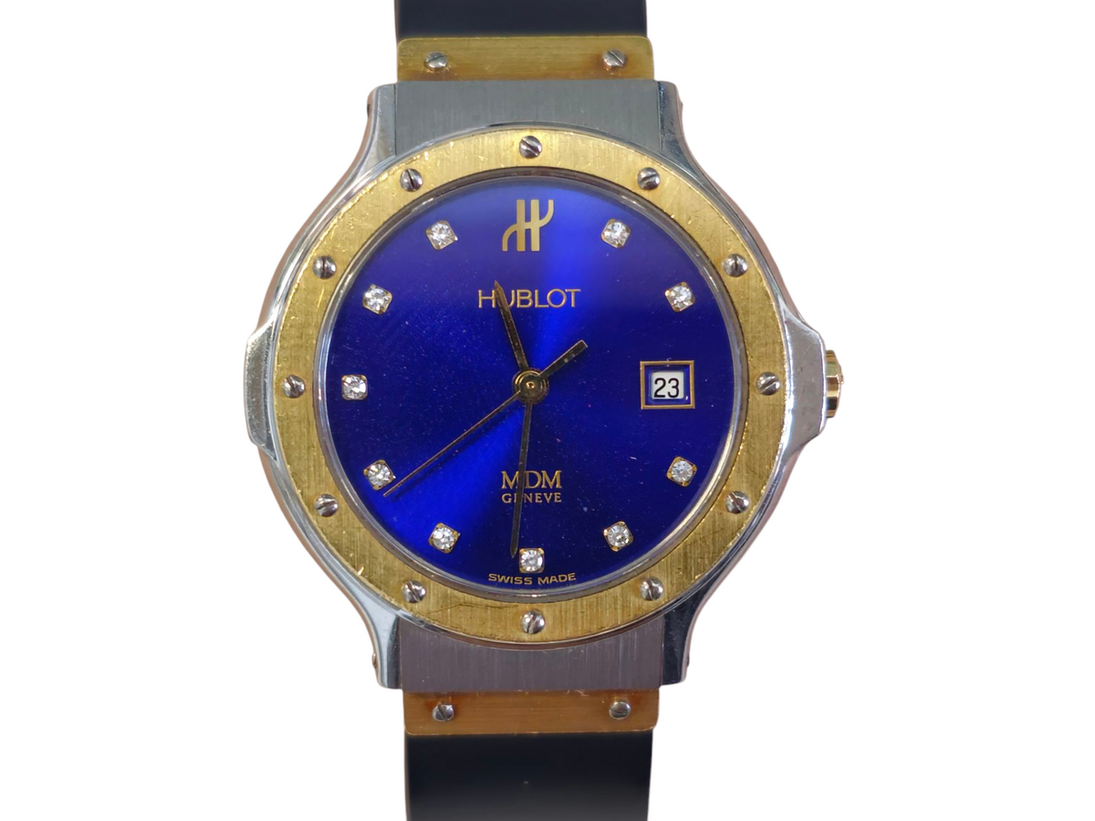 Hublot Ladies Watch Classic 28mm Blue Diamond Dial Two Tone