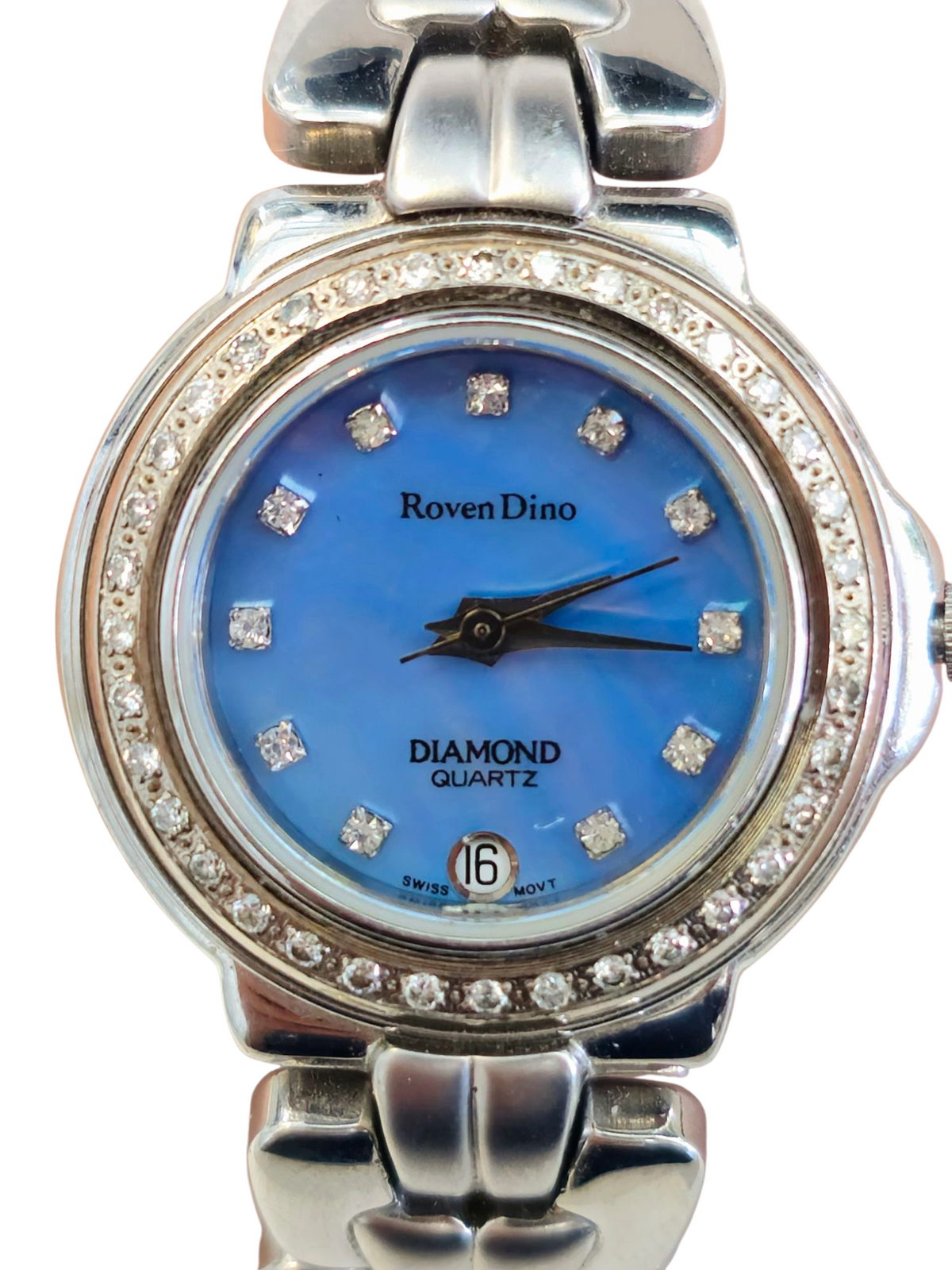 Roven Dino Women's Watch in Stainless Steel with Diamond Bezel