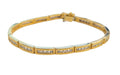 Channel Set Diamond Tennis Bracelet in 14 Karat Yellow Gold