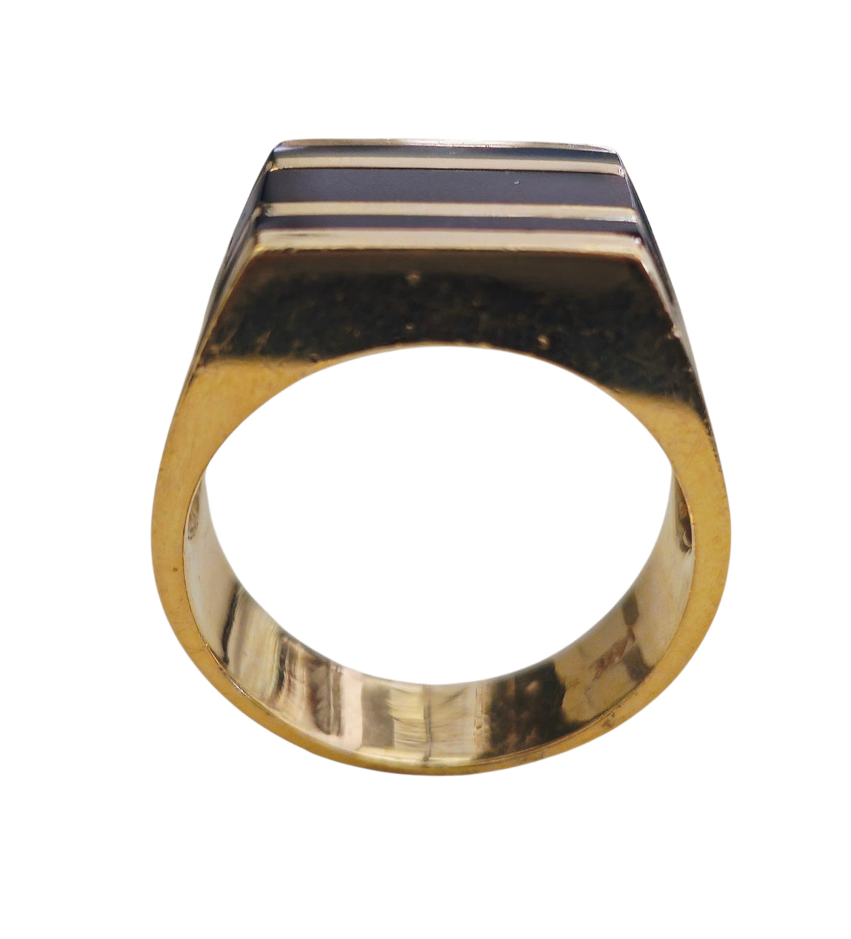 Onyx Signet Men's Ring in 14 Karat Yellow Gold