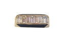 Men's Baguette Cut Ring in 14 Karat Yellow Gold