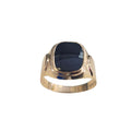 Men's Onyx Signet Ring in 18 Karat Rose Gold
