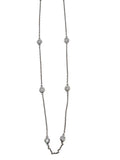Diamond by the Yard Necklace in 14 Karat White Gold