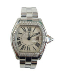Cartier Roadster 31mm Women's Watch with Diamond Bezel in Stainless Steel