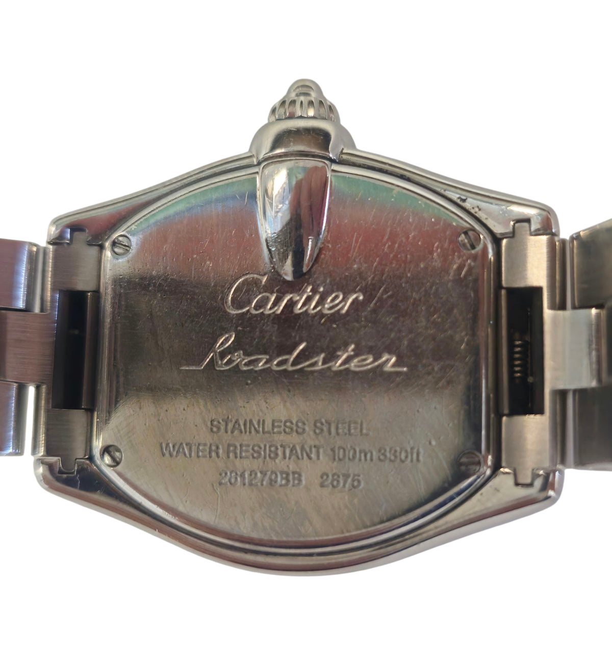 Cartier Roadster 31mm Women's Watch with Diamond Bezel in Stainless Steel