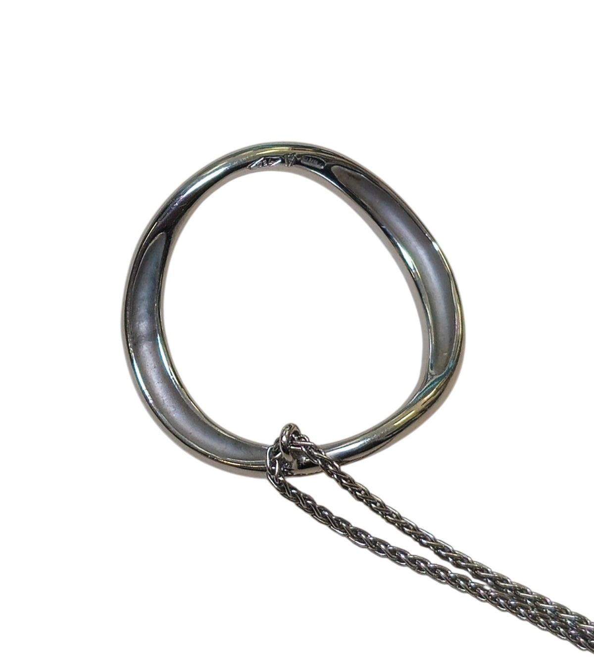 Italy Antonini Circle of Love Diamond Necklace in 18 karat White Gold