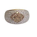 Pave Dome Diamond Ring in 18 Karat Yellow Gold