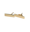 Flat Bar Stud Earrings in 14 Karat Yellow Gold