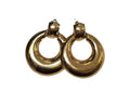 Vintage Circle Earrings in 14 Karat Yellow Gold