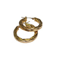 Twisted Hoop Earrings in 18 Karat Yellow Gold