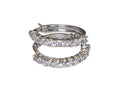 Diamond Hoop Earrings in 14 Karat White Gold