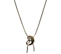 S Chain Necklace & Pendant in 14 Karat Yellow Gold