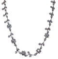 Flower and Vine Diamond Necklace In 14 Karat White Gold