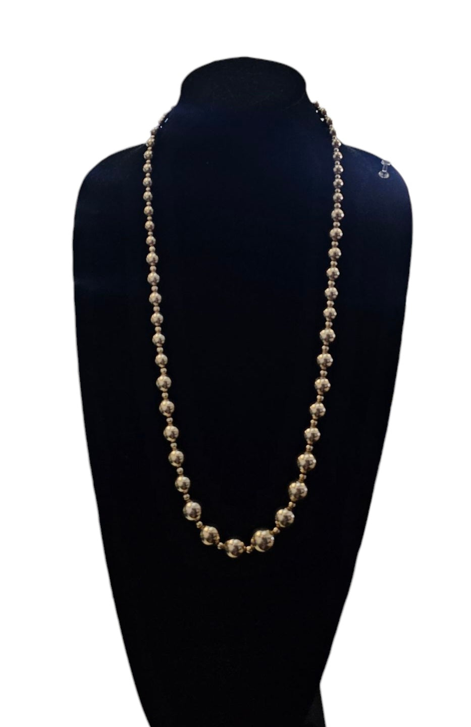 Vintage Sterling Silver Beaded Necklace