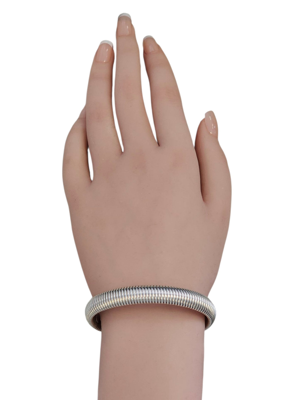Elastic Bangle Bracelet in Silver