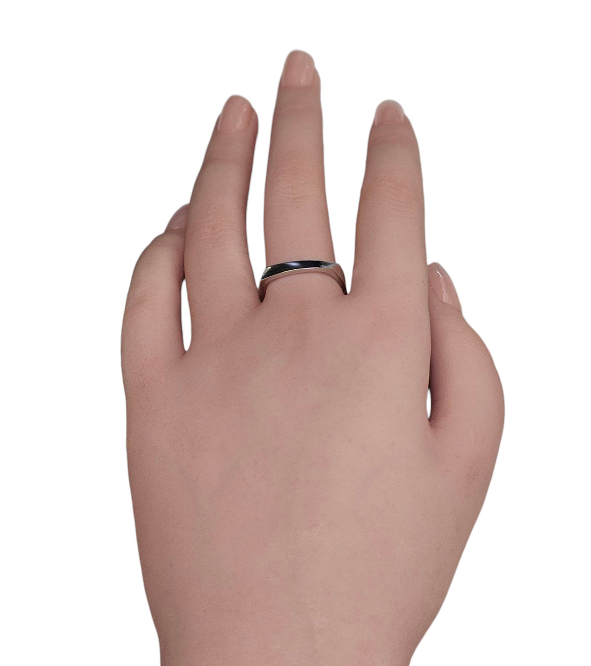Tiffany & Co Frank Gehry Torque Square Ring 18 Karat White Gold