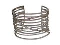 Diamond Multi-Stands Wrap Silver Bangle Bracelet