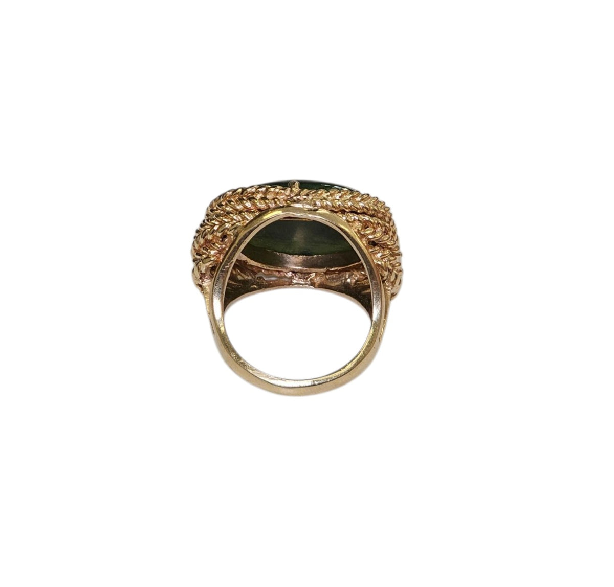 Vintage Jade Ring in 14 Karat Yellow Gold