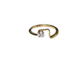 One Stone Diamond Ring 18 Karat Yellow Gold