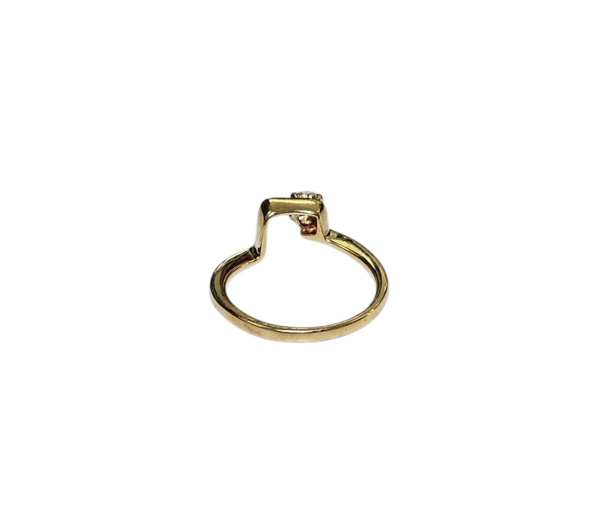 One Stone Diamond Ring 18 Karat Yellow Gold