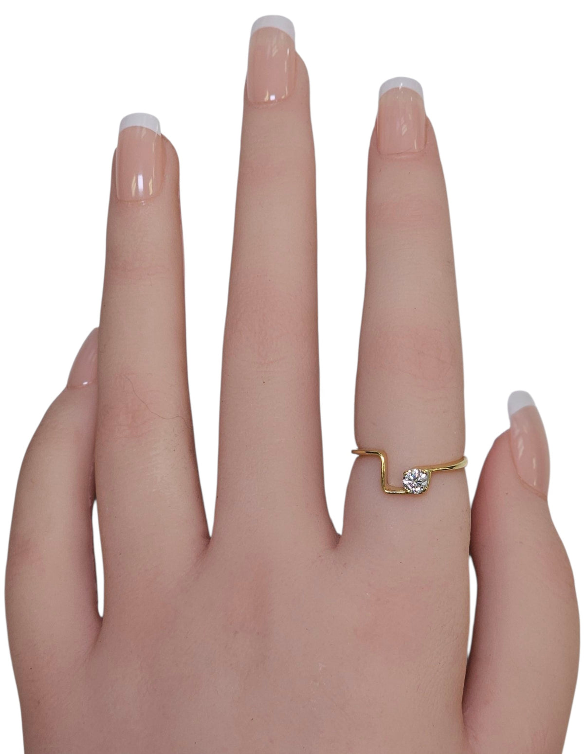 One Stone Diamond Ring 18 Karat Yellow Gold