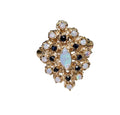 Opal and Sapphire Ring in 14 Karat Yellow Gold
