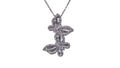 Butterfly Diamond Necklace in 14 Karat White Gold