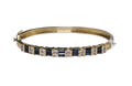 Sapphire Diamond Bangle Bracelet in 14 Karat Gold