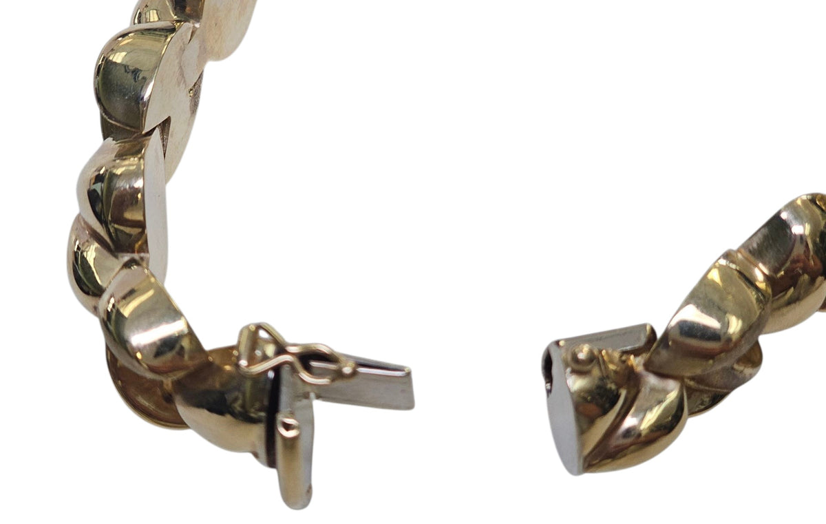 Fancy Knot Link style Bracelet in 14 karat Yellow Gold