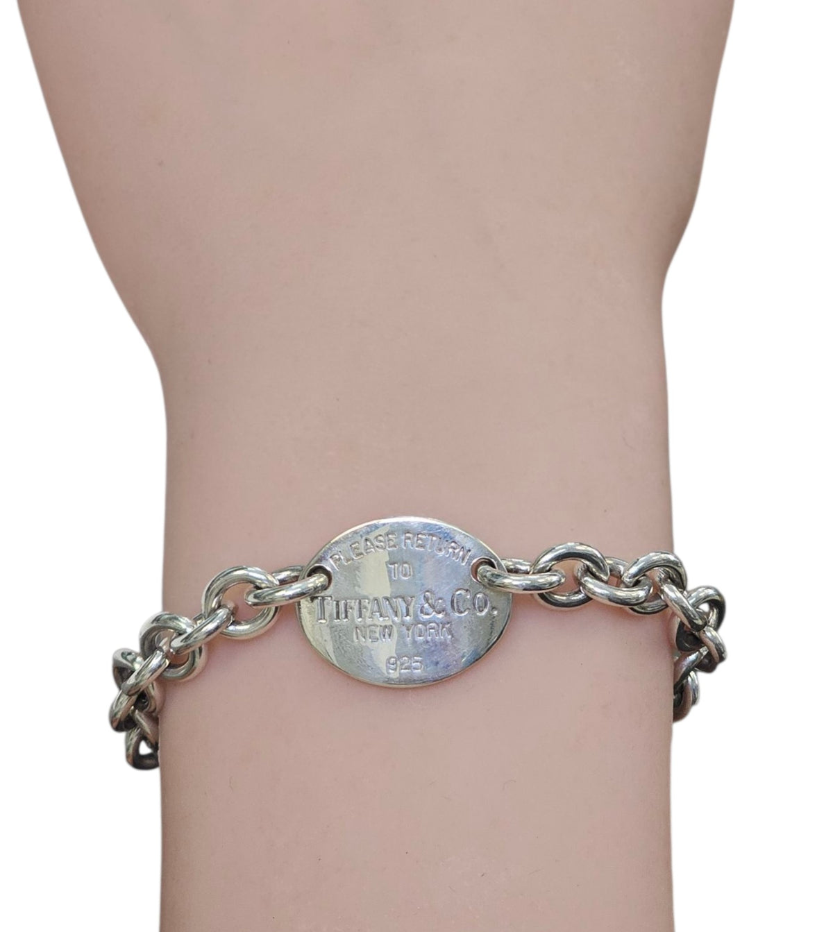 Tiffany & Co link Bracelet with Tiffany ID Tag  in Sterling Silver