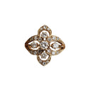 Starburst Floral Diamond Ring in 14 Karat Yellow Gold
