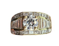 Multi-row Baguette Diamond Ring in 14 Karat Yellow Gold