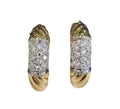 Vintage Diamond Hoop Earrings in 18Karat Yellow Gold