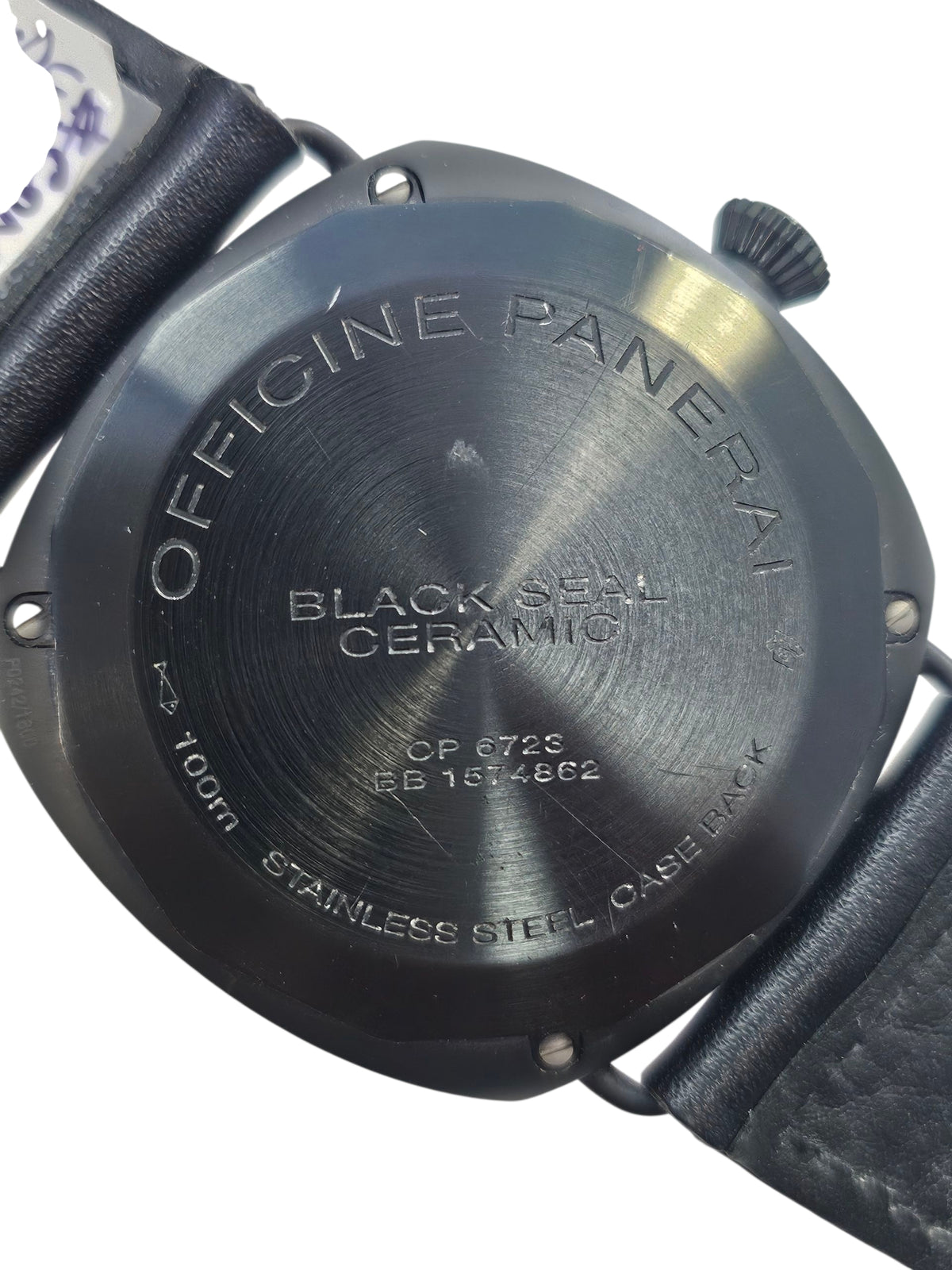 Panerai Ceramic Black Seal Watch in Stainless Steel