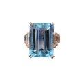 12 Carat Aquamarine Diamond Ring in Platinum