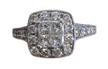 Diamond Halo Ring in 14Karat White Gold
