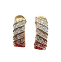 Diamond Half Hoop Earrings in 14Karat Yellow Gold