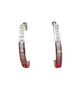 Diamond Hoop Earrings in 14Karat White Gold