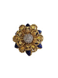 Diamond Flower Ring in 18Karat Yellow Gold