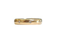 Band Burnish Set Diamond Ring in 18 Karat Yellow Gold
