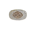 Pave Dome Diamond Ring in 18 Karat Yellow Gold
