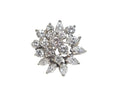 Womens 3.00 Carats Total Weight Diamond Dinner Ring in 14Kt White Gold