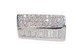 Round and Baguette Diamond Ring in 18 Karat White Gold