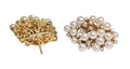 Pearl Earrings with Diamonds in 14 Karat Yellow Gold
