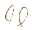 Lana Thin Diamond Earrings in 14 Karat Yellow Gold